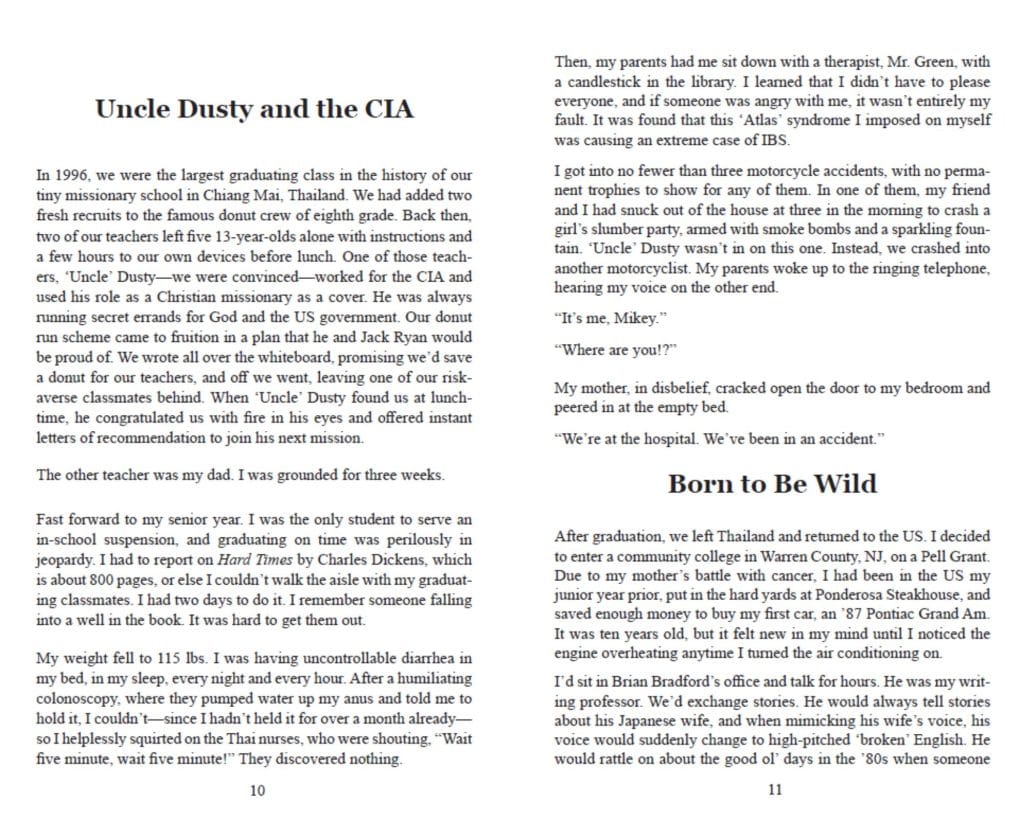 A 2-page spread from the Book "Building Bridges" by Michael Sullivan