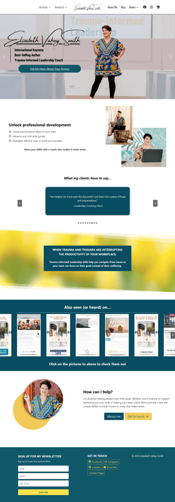 The Homepage for Elizabeth Vahey Smith's Website
